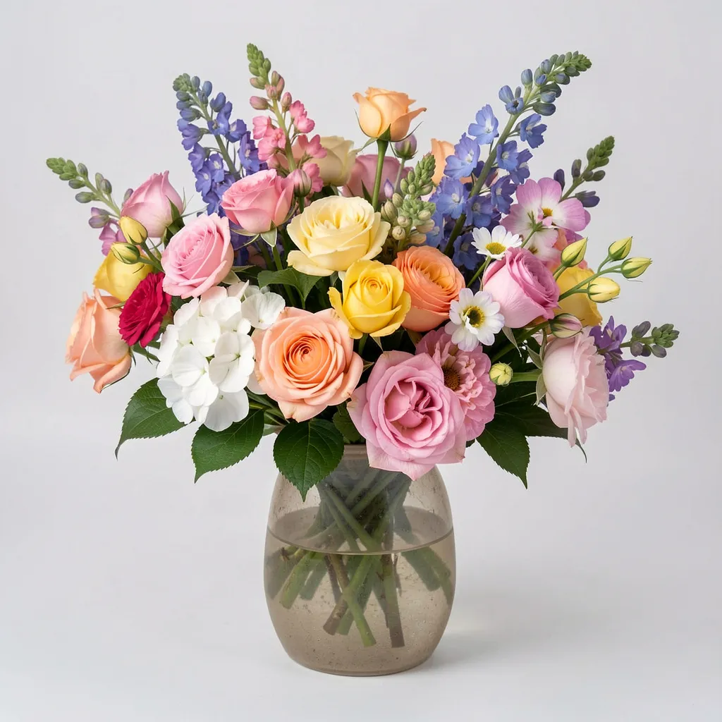 Fresh flowers in studio
